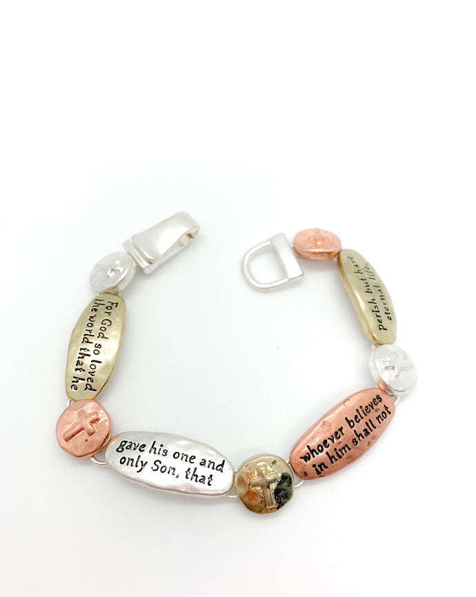 John 3:16 Tri-Tone Bracelet