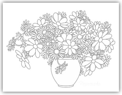 bouquet of flowers coloring pages